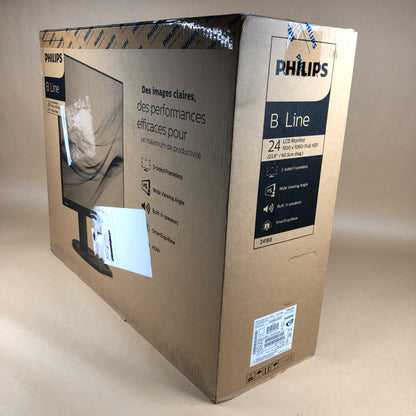 New Philips 24" 241B8QJEB/27 FHD IPS LCD 60Hz LCD Monitor