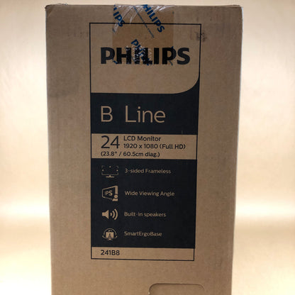 New Philips 24" 241B8QJEB/27 FHD IPS LCD 60Hz LCD Monitor