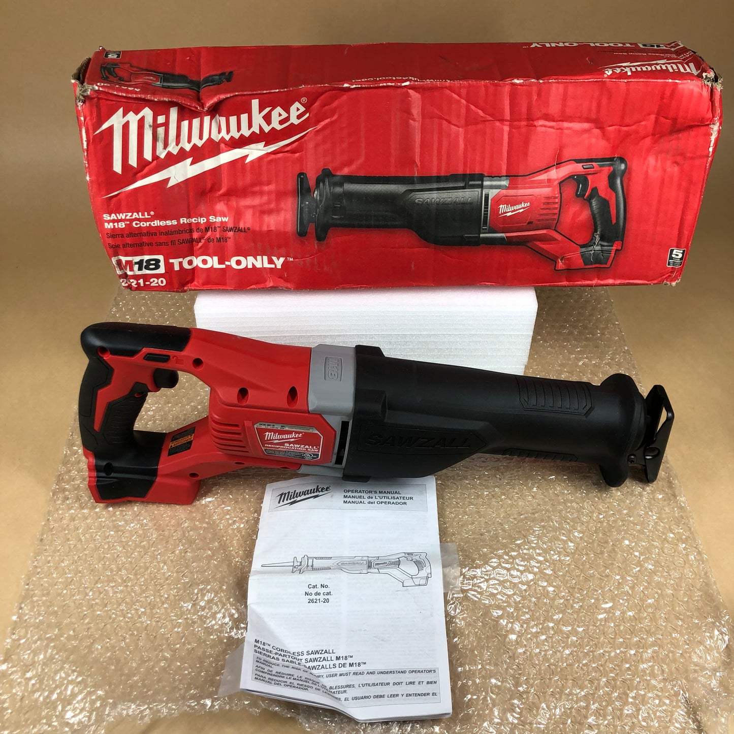 Milwaukee 2621-20 M18 12V Sawzall Reciprocating Saw Tool Only
