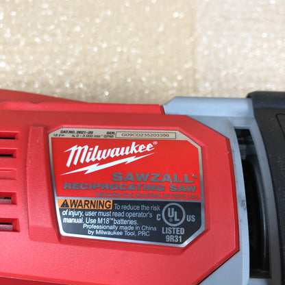 Milwaukee 2621-20 M18 12V Sawzall Reciprocating Saw Tool Only