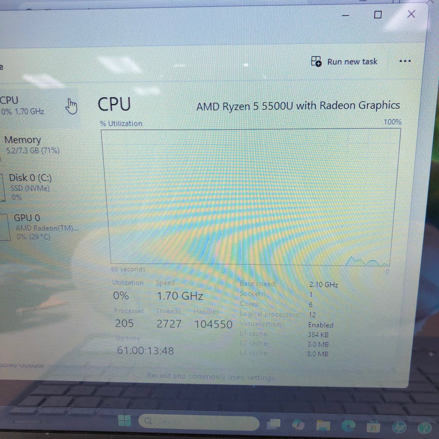 HP Pavilion 15-EF2148NR 15.6" Ryzen 5 5500U 2.1GHz 8GB RAM 256GB SSD