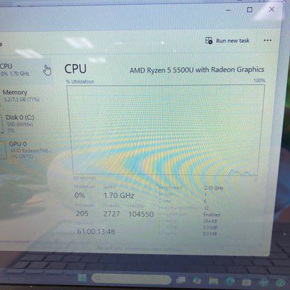 HP Pavilion 15-EF2148NR 15.6" Ryzen 5 5500U 2.1GHz 8GB RAM 256GB SSD