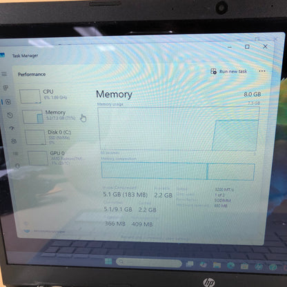 HP Pavilion 15-EF2148NR 15.6" Ryzen 5 5500U 2.1GHz 8GB RAM 256GB SSD