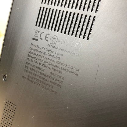 Lenovo ThinkPad X1 Carbon Gen 8 14" i5-10210U 1.6GHz 8GB RAM 256GB SSD