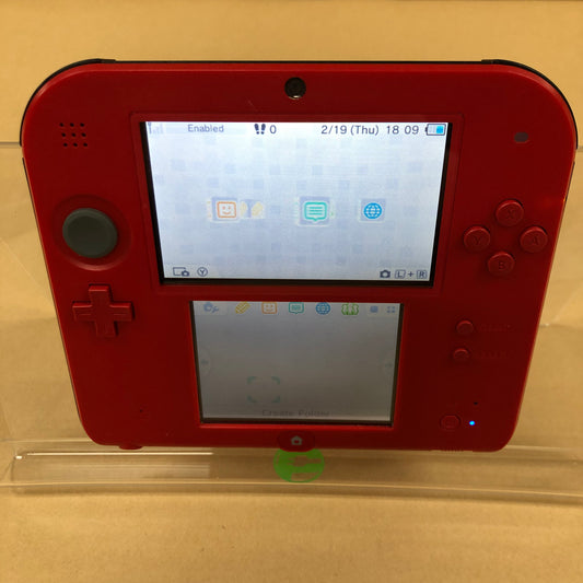 Modded Nintendo 2DS Handheld Game Console FTR-001 Black/Red