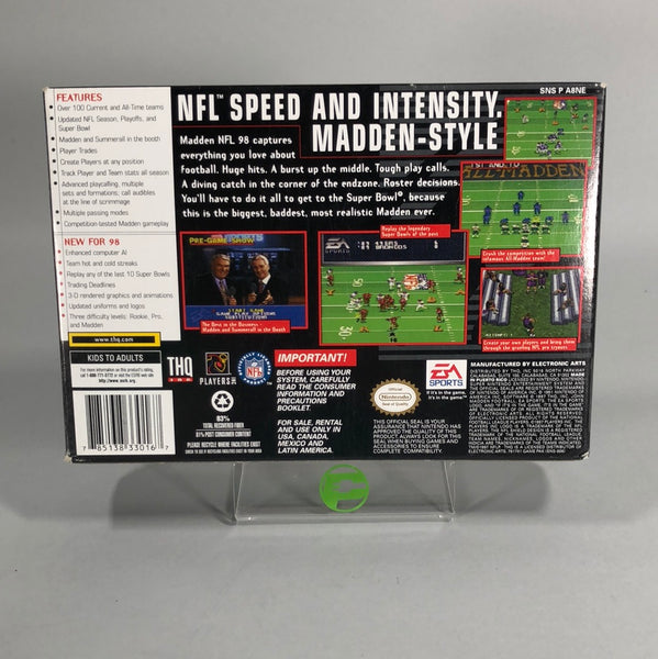 Madden NFL 98 (Super Nintendo SNES, 1997) – PayMore Fort Thomas